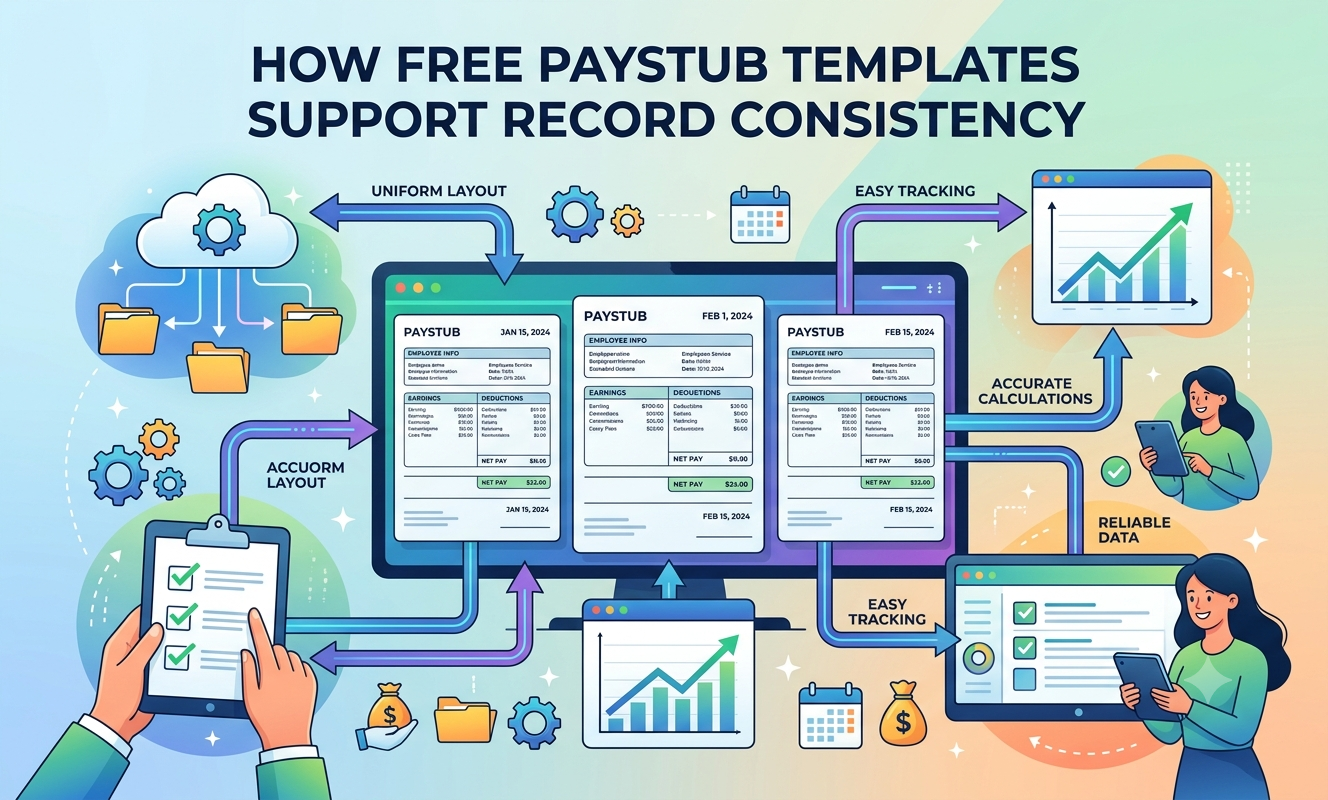 How Free Paystub Templates Support Record Consistency