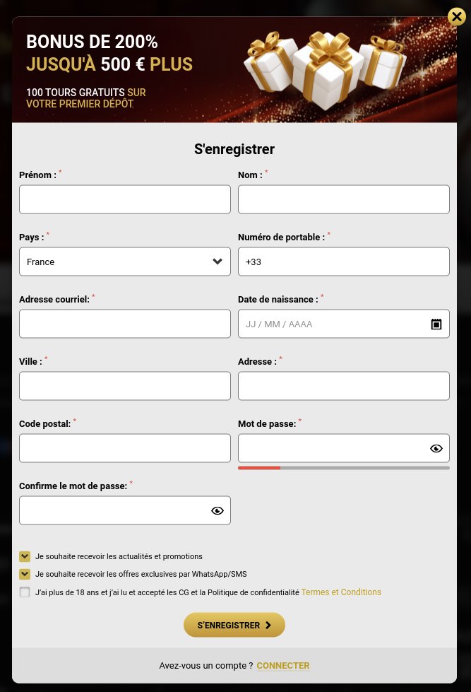 France - unique casino register